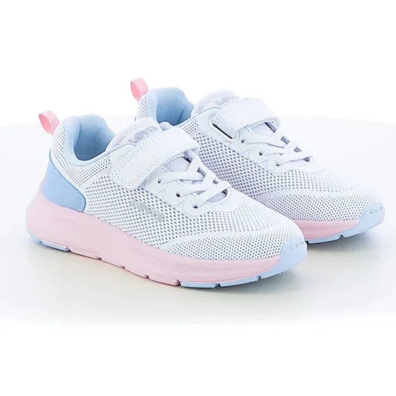 LEVIS® - Levi’s Hudson Kids Athletic Shoe – Sizes 11.5 to 4.5 Youth – White/Blue/Pink