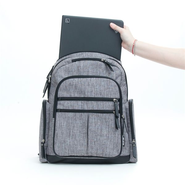 Baby Boom Places and Spaces Backpack Diaper Bag Grey