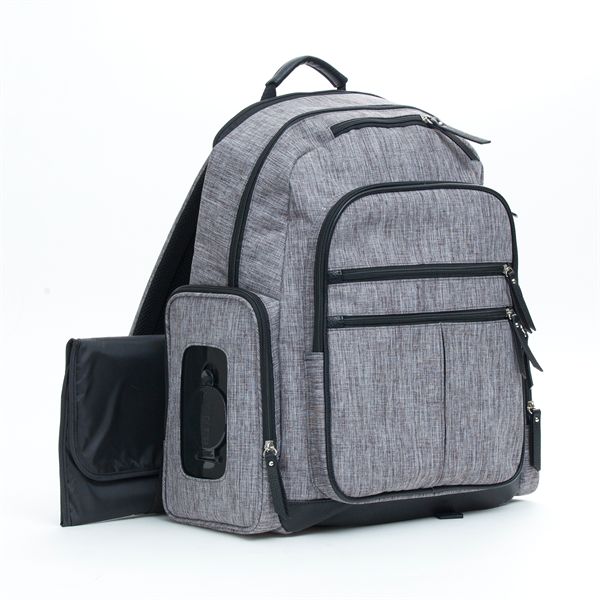 Baby Boom Places and Spaces Backpack Diaper Bag Grey