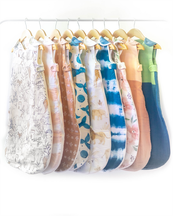 Crane Cotton Sateen Baby Wearable Blanket Ezra Prints - 0-9m