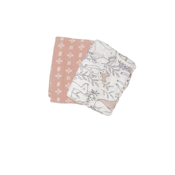 Crane Ezra Baby Cotton Muslin Swaddle Blankets - 2 Pack