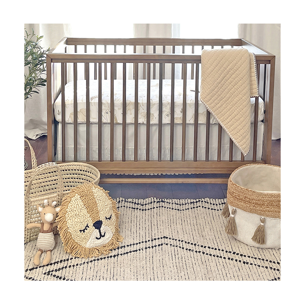 Crane Kendi Baby Crib Fitted Sheet - Safari Animals