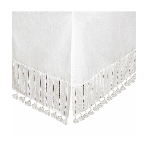 Crane Off-White Boho Crib Skirt