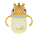 Yellow giraffe-shaped Nuby sippy cup with handles for babies and toddlers
