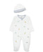 Little Me - Little Me 2-Way-Zip Footed One-Piece & Hat