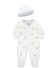 Little Me - Little Me 2-Way-Zip Footed One-Piece & Hat