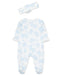 Little Me - Little Me 2-Way-Zip Footed One-Piece & Hat