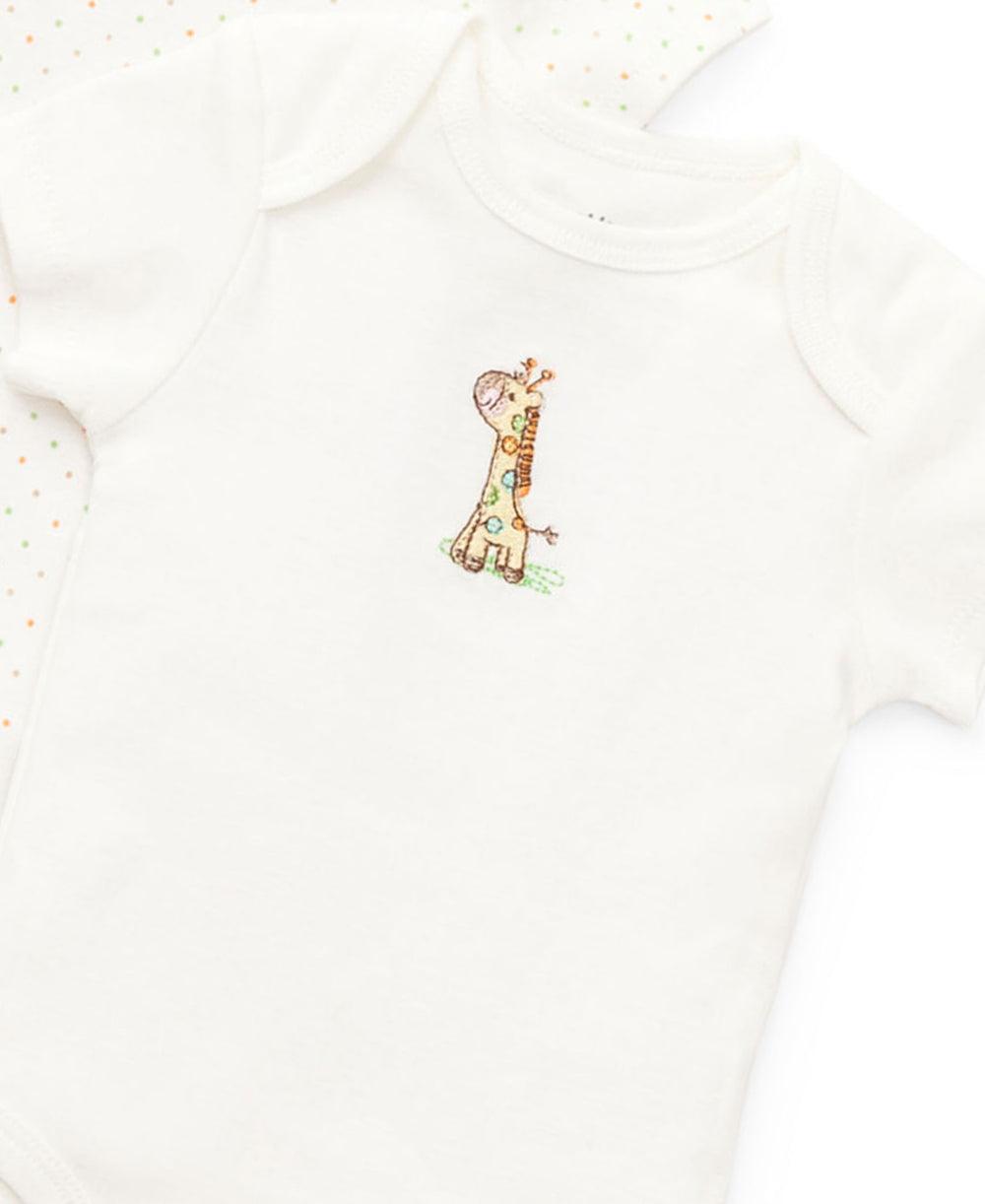 Little Me - Little Me 3 Pack Diaper Vests - Giraffe