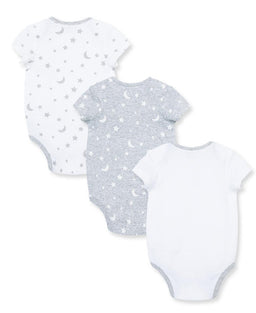 Little Me - Little Me 3 Pack Diaper Vests - Moon & Stars