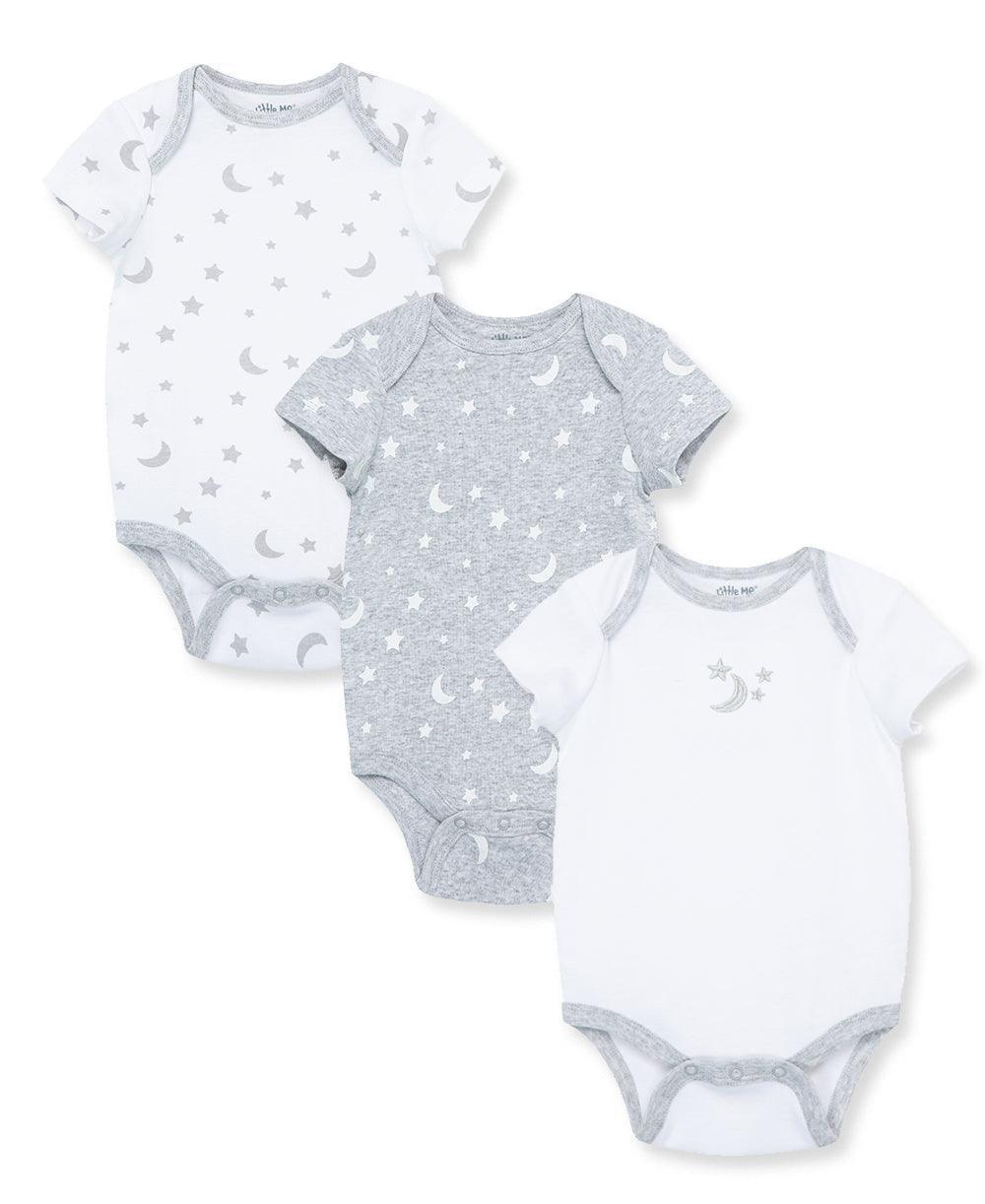 Little Me - Little Me 3 Pack Diaper Vests - Moon & Stars