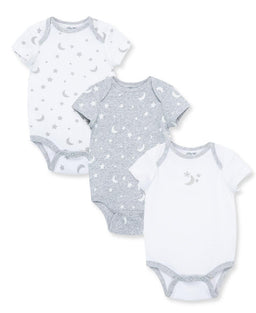 Little Me - Little Me 3 Pack Diaper Vests - Moon & Stars