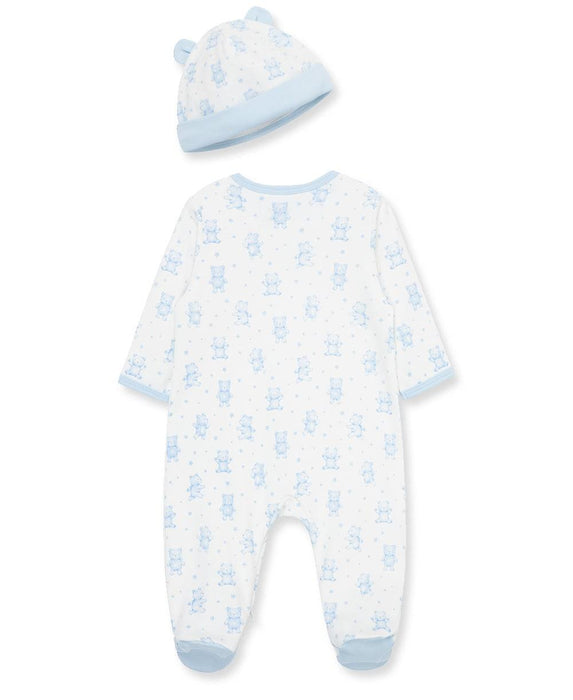 Little Me - Little Me Baby Bear Pyjama Zip Footie & Hat Set