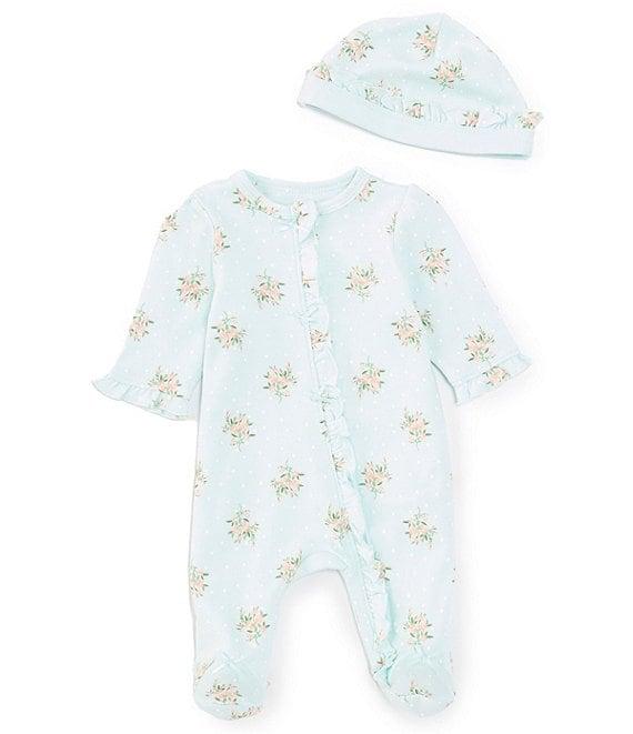 Little Me - Little Me Baby Girls Preemie-9 Months Delicate Floral Print Footie