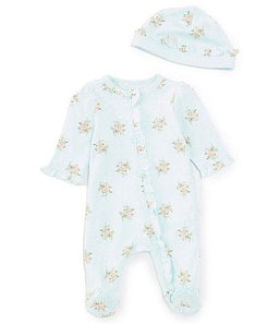 Little Me - Little Me Baby Girls Preemie-9 Months Delicate Floral Print Footie