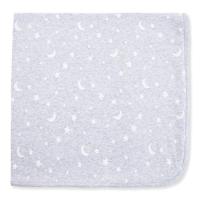 Little Me - Little Me Baby Tag-Along Recieving Blanket - Moon & Stars Grey