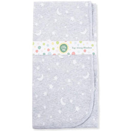 Little Me - Little Me Baby Tag-Along Recieving Blanket - Moon & Stars Grey