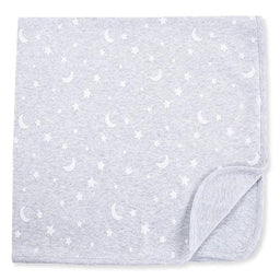 Little Me - Little Me Baby Tag-Along Recieving Blanket - Moon & Stars Grey