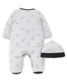 Little Me - Little Me Dalmatian Footed One-Piece and Hat