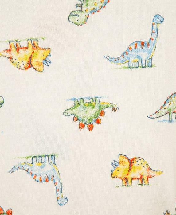 Little Me - Little Me Dinomite 2-Way-Zip Footed One-Piece and Hat