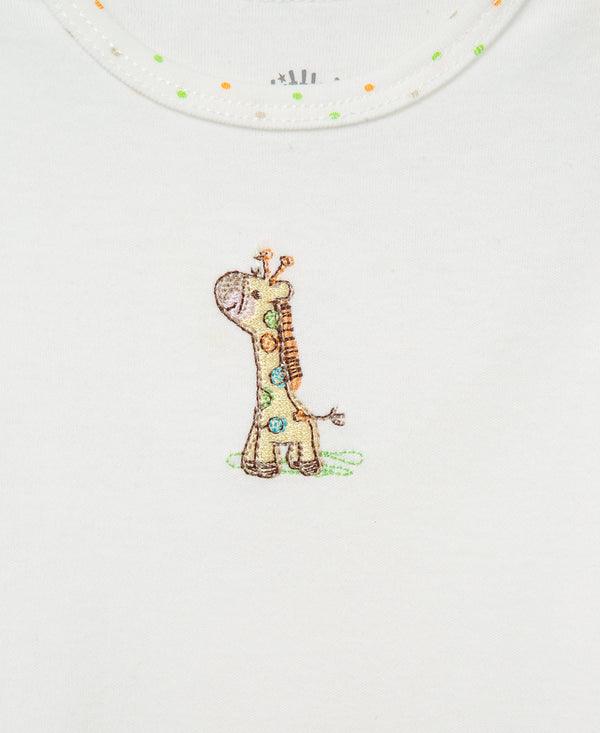 Little Me - Little Me Giraffe Baby Sleeper Gown and Hat 0-3 Months