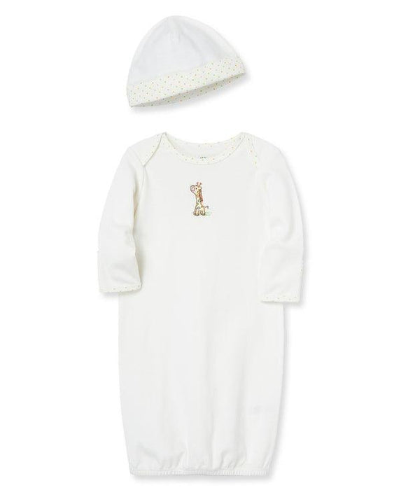 Little Me - Little Me Giraffe Baby Sleeper Gown and Hat 0-3 Months