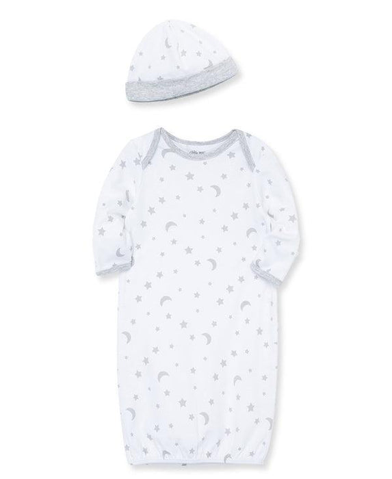 Little Me - Little Me Moon & Stars Sleeper Gown and Hat