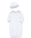 Little Me - Little Me Moon & Stars Sleeper Gown and Hat
