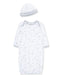 Little Me - Little Me Moon & Stars Sleeper Gown and Hat