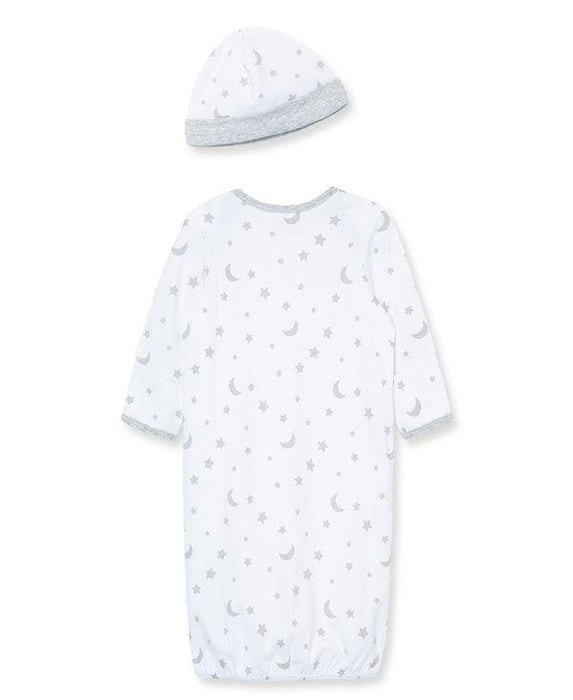 Little Me - Little Me Moon & Stars Sleeper Gown and Hat