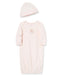 Little Me - Little Me Pink Bear Sleeper Gown And Hat