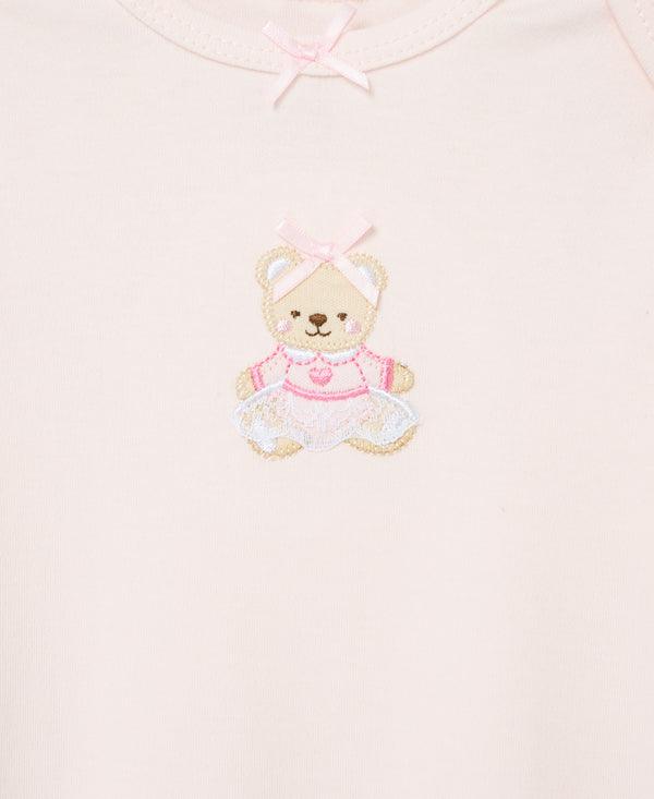 Little Me - Little Me Pink Bear Sleeper Gown And Hat