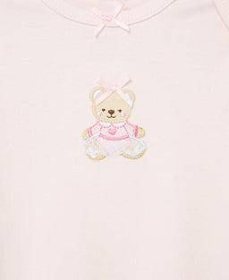 Little Me - Little Me Pink Bear Sleeper Gown And Hat