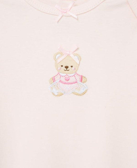 Little Me - Little Me Pink Bear Sleeper Gown And Hat