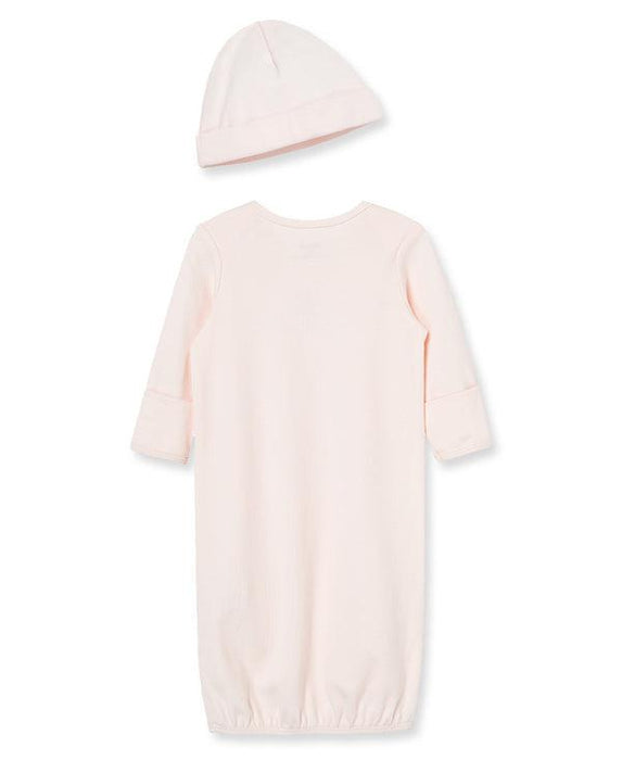 Little Me - Little Me Pink Bear Sleeper Gown And Hat