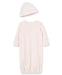 Little Me - Little Me Pink Bear Sleeper Gown And Hat