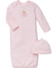 Little Me - Little Me Pink Bear Sleeper Gown And Hat