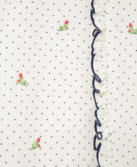 Little Me - Little Me Rosebud Zip Footed One-Piece and Headband - Rosebud