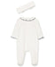 Little Me - Little Me Rosebud Zip Footed One-Piece and Headband - Rosebud