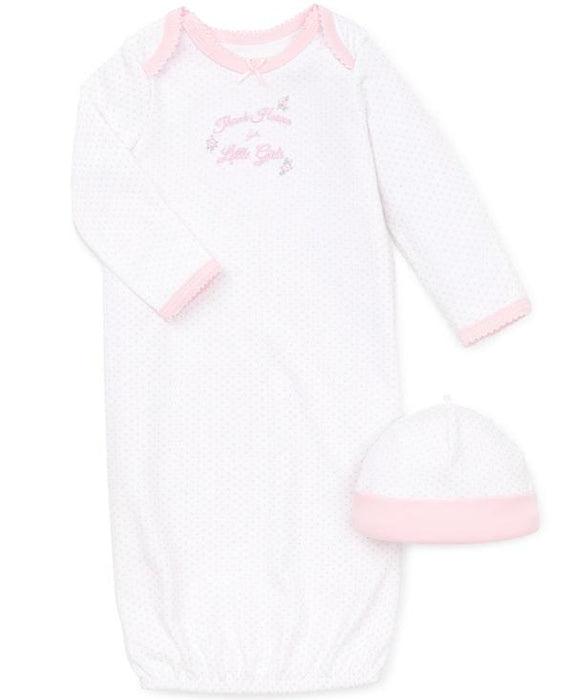 Little Me - Little Me Thank Heaven For Little Girls Sleeper Gown and Hat