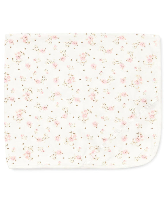 Little Me - Little Me Vintage Rose 100% Cotton Receiving Blanket