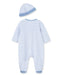 Little Me - Little Me Zip Footed One-Piece and Hat