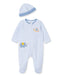 Little Me - Little Me Zip Footed One-Piece and Hat