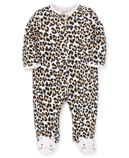 Little Me - Little Me Zip Footed One-Piece Leopard