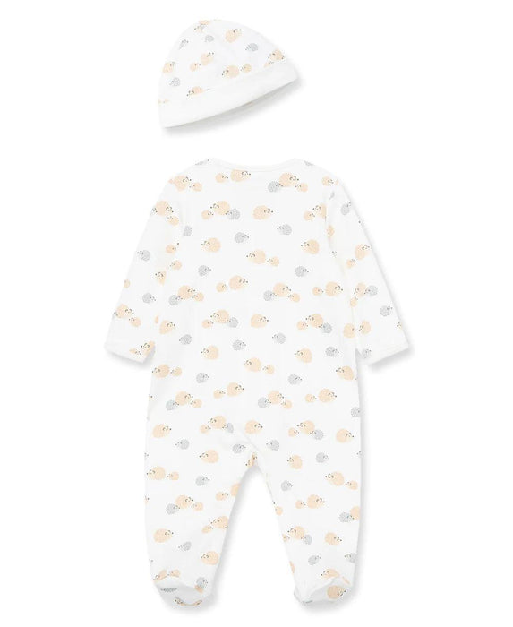 Little Me - Little Me Zipper Footed One-Piece and Hat