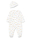 Little Me - Little Me Zipper Footed One-Piece and Hat