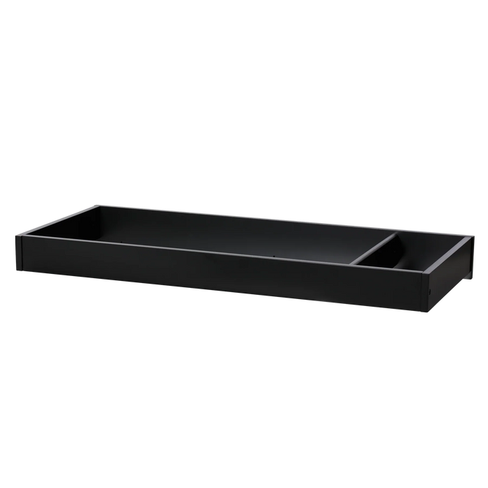 Little Seeds Laurel dresser topper in black, shown empty on a plain background.