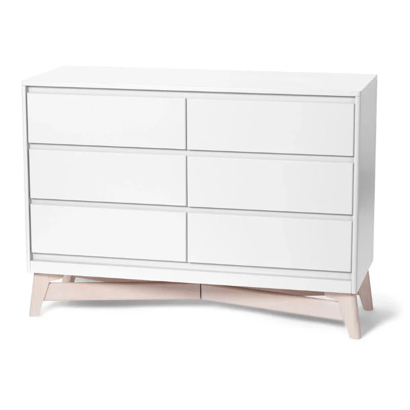 Little Seeds Pala 6 Drawer Dresser shown against a white background with modern minimalist design.