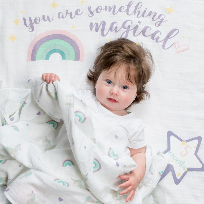 Lulujo Baby's 1st Year Milestone Blanket - Something Magical