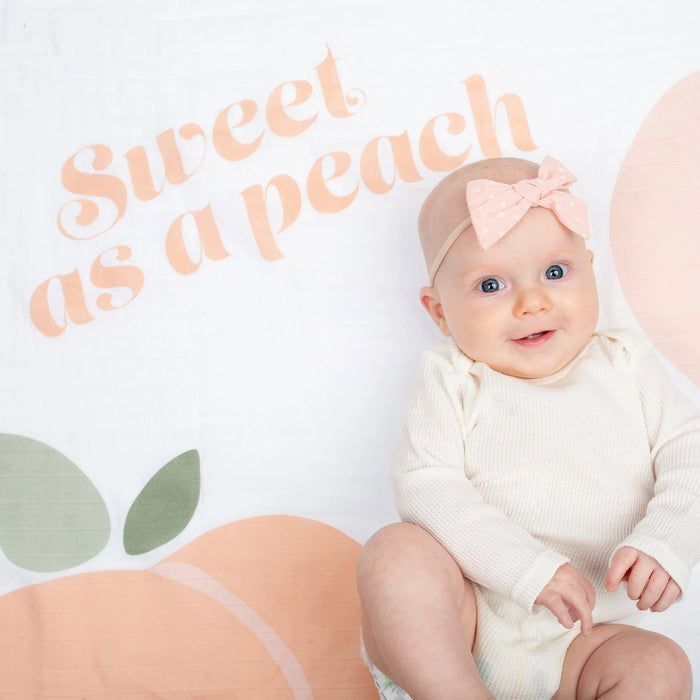 Lulujo® Muslin Milestone Blanket Set – Baby Photo Swaddle with Cards