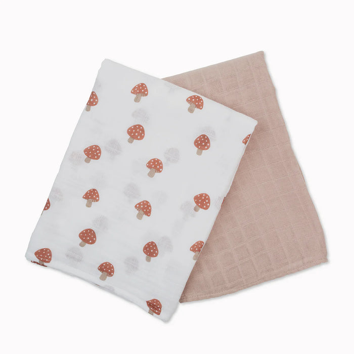 Lulujo Cotton Muslin Baby Swaddles - 2-Pack